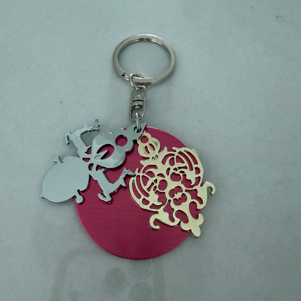 Vintage Neiman Marcus Reindeer and Snowflake Holiday Keychain